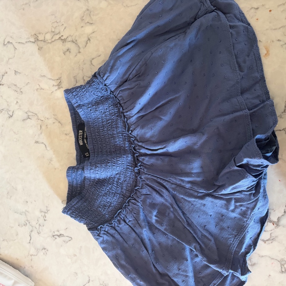 Hollister Navy Smocked Skort